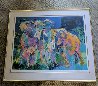 Elephant Family 1984 - Huge Limited Edition Print by LeRoy Neiman - 1