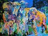 Elephant Family 1984 - Huge Limited Edition Print by LeRoy Neiman - 2