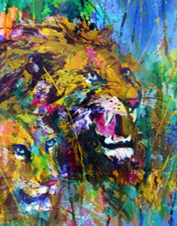 Lions 1997 Limited Edition Print - LeRoy Neiman Lions 1997 Limited Edition Print - LeRoy Neiman