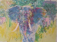 Bull Elephant 1997 Limited Edition Print by LeRoy Neiman - 1
