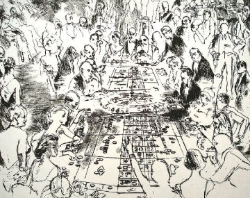 Eaux Fortes: Game of Life (Black And White) #1 of 250 Limited Edition Print - LeRoy Neiman Eaux Fortes: Game of Life (Black And White) #1 of 250 Limited Edition Print - LeRoy Neiman