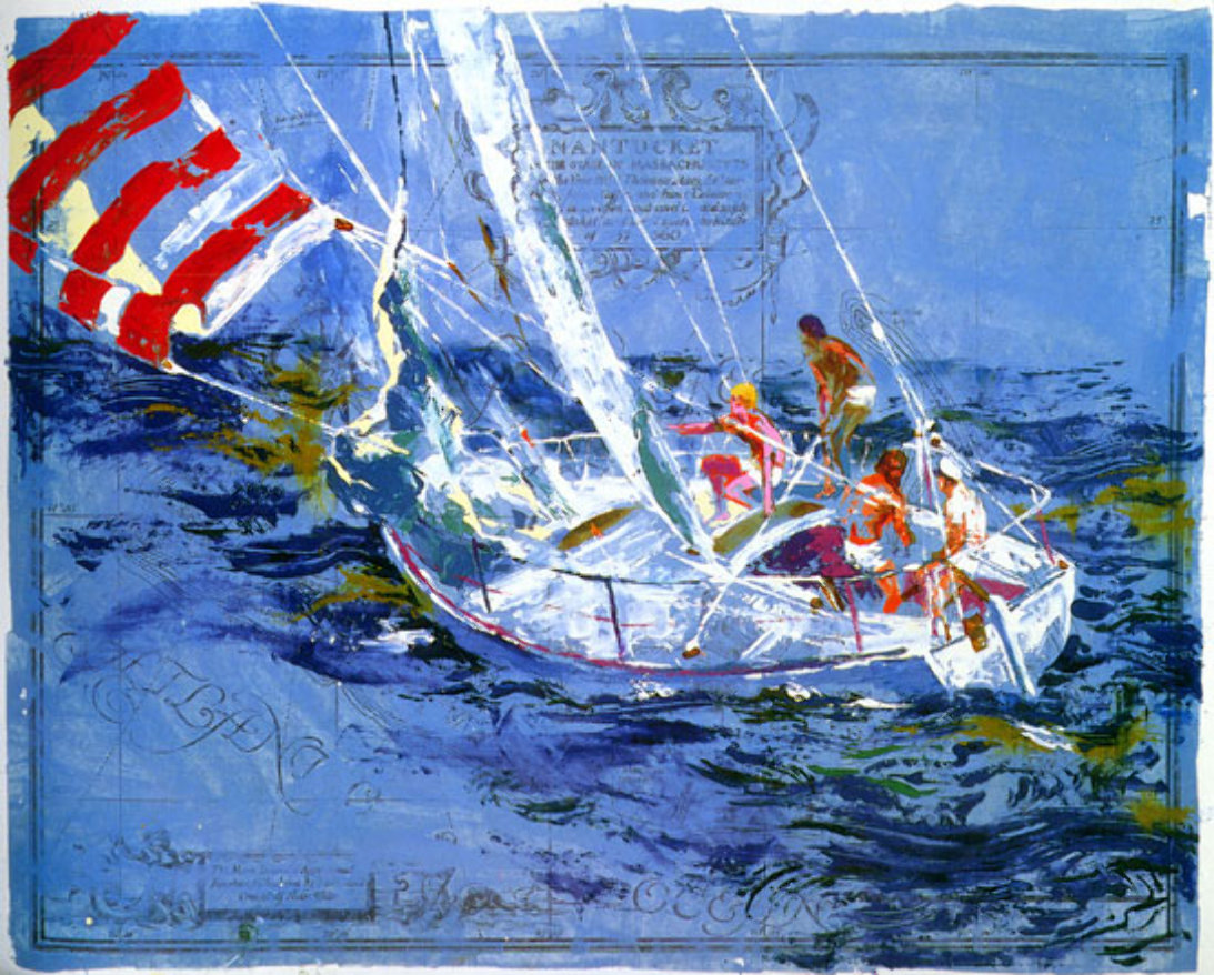 Nantucket Sailing 1980 By LeRoy Neiman