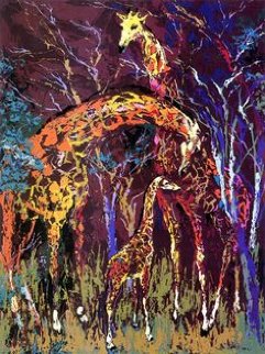 Giraffe Family 1974 Limited Edition Print - LeRoy Neiman