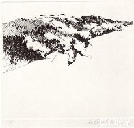 Ski Etchings, Set of Five AP Limited Edition Print by LeRoy Neiman - 2 Ski Etchings, Set of Five AP Limited Edition Print by LeRoy Neiman - 2