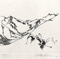 Ski Etchings, Set of Five AP Limited Edition Print by LeRoy Neiman - 4 Ski Etchings, Set of Five AP Limited Edition Print by LeRoy Neiman - 4