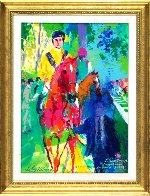 l'arc De Triomphe Longchamp Paddock 1993 15x11 Original Painting by LeRoy Neiman - 1 l'arc De Triomphe Longchamp Paddock 1993 15x11 Original Painting by LeRoy Neiman - 1