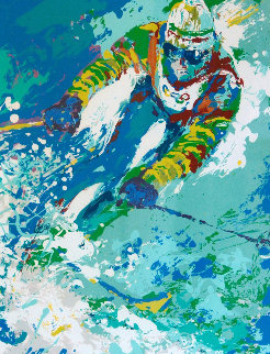 Olympic Skier 1980 Limited Edition Print - LeRoy Neiman