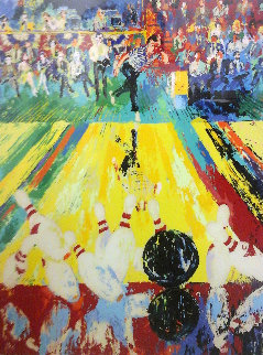 Million Dollar Strike HS by 2 Pro Bowlers 1982 Limited Edition Print - LeRoy Neiman Million Dollar Strike HS by 2 Pro Bowlers 1982 Limited Edition Print - LeRoy Neiman