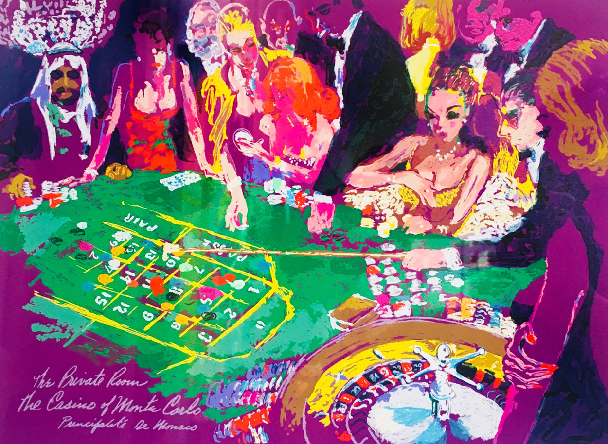 Salle Prive - Monte Carlo 1988 Limited Edition Print by LeRoy Neiman