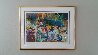 Left Bank Cafe 1989 - Huge -  Paris, France Limited Edition Print by LeRoy Neiman - 1