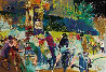 Left Bank Cafe 1989 - Huge -  Paris, France Limited Edition Print by LeRoy Neiman - 2