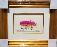 Leaning Colonnade At Place Vendome 2001 14x17 Original Painting by LeRoy Neiman - 2