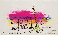 Leaning Colonnade At Place Vendome 2001 14x17 Original Painting by LeRoy Neiman - 3