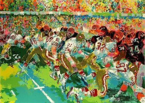 Silverdome Superbowl 1982 - Detroit/San Francisco - Football Limited Edition Print - LeRoy Neiman