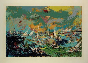Spectator's Fleet America's Cup 1978 Limited Edition Print - LeRoy Neiman Spectator's Fleet America's Cup 1978 Limited Edition Print - LeRoy Neiman