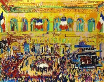 Paris Bourse 1981 Limited Edition Print - LeRoy Neiman Paris Bourse 1981 Limited Edition Print - LeRoy Neiman