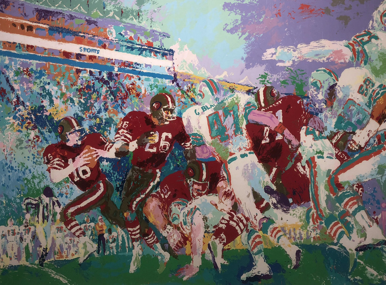 Superbowl XIX 49ers Vs. Dolphins 1985 Limited Edition Print by LeRoy Neiman