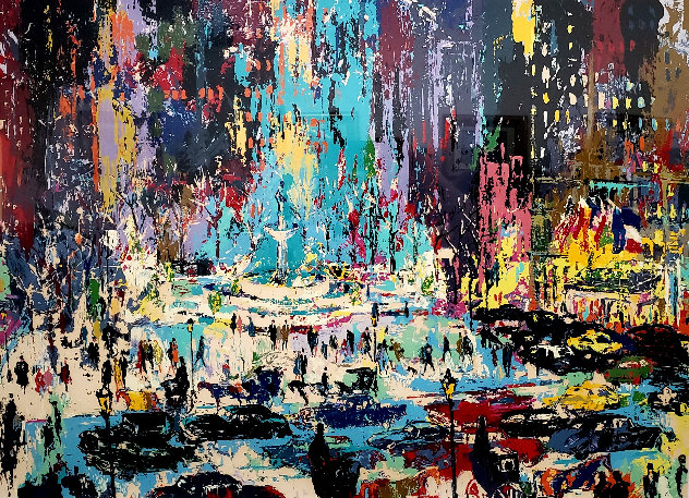Plaza Square 1985 - New York - NYC Limited Edition Print by LeRoy Neiman