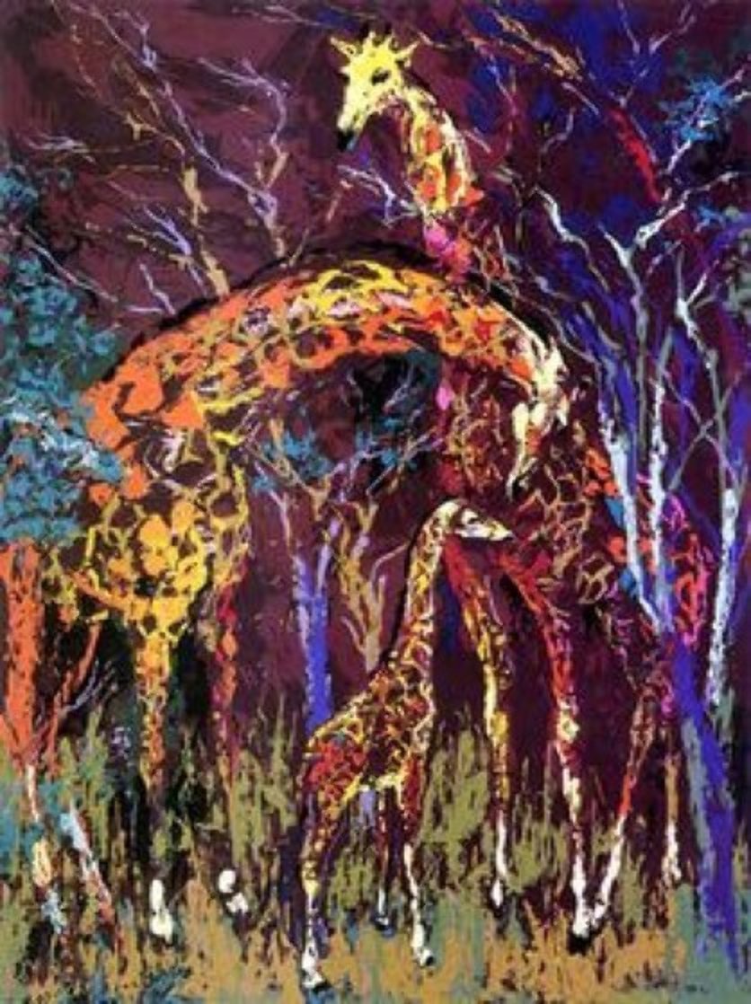 Giraffe Family 1974 Limited Edition Print by LeRoy Neiman