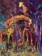 Giraffe Family 1974 Limited Edition Print by LeRoy Neiman - 0