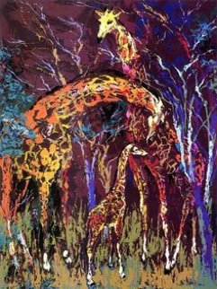 Giraffe Family 1974 Limited Edition Print - LeRoy Neiman Giraffe Family 1974 Limited Edition Print - LeRoy Neiman