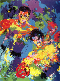 Ali-Foreman Zaire (Muhammad Ali/George Foreman) 1974 3 Signatures Limited Edition Print - LeRoy Neiman Ali-Foreman Zaire (Muhammad Ali/George Foreman) 1974 3 Signatures Limited Edition Print - LeRoy Neiman
