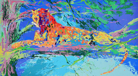 Kenya Leopard AP - Huge Limited Edition Print - LeRoy Neiman