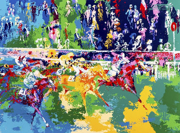 Ascot Finish AP 1974 Limited Edition Print - LeRoy Neiman Ascot Finish AP 1974 Limited Edition Print - LeRoy Neiman