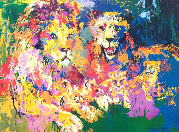 Lions Pride 1970 Limited Edition Print - LeRoy Neiman Lions Pride 1970 Limited Edition Print - LeRoy Neiman