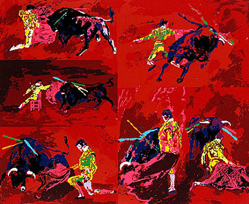 Red Corrida AP 1974 Limited Edition Print - LeRoy Neiman Red Corrida AP 1974 Limited Edition Print - LeRoy Neiman
