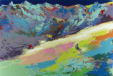 High Altitude Skiing 1977 Limited Edition Print - LeRoy Neiman High Altitude Skiing 1977 Limited Edition Print - LeRoy Neiman