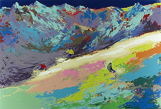 High Altitude Skiing 1977 Limited Edition Print by LeRoy Neiman High Altitude Skiing 1977 Limited Edition Print by LeRoy Neiman