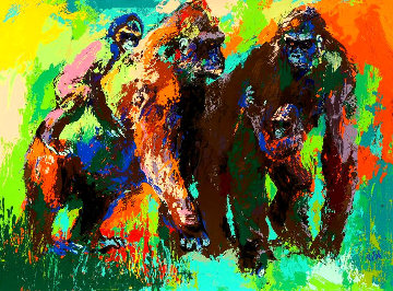 Gorilla Family 1980 Limited Edition Print - LeRoy Neiman Gorilla Family 1980 Limited Edition Print - LeRoy Neiman