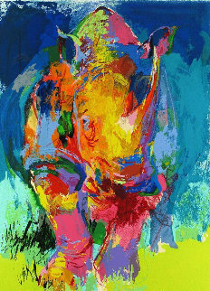 Rhino AP 2006 Limited Edition Print - LeRoy Neiman Rhino AP 2006 Limited Edition Print - LeRoy Neiman