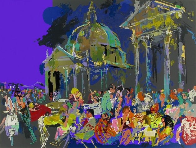 Piazza Del Popolo, Rome, Italy 1988 Limited Edition Print by LeRoy Neiman