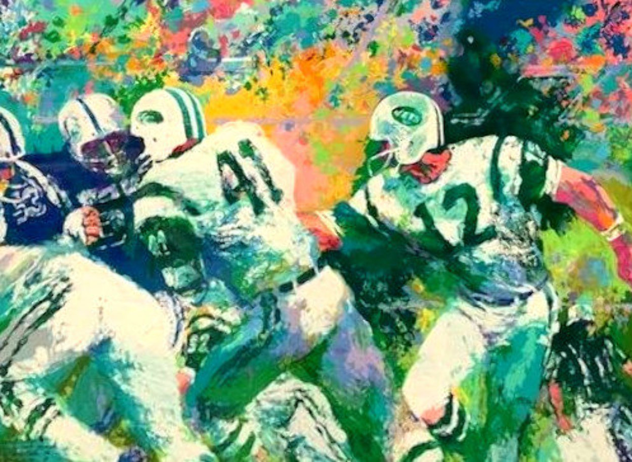 LeRoy Neiman Print Of Superbowl III With The Jets By LeRoy Neiman