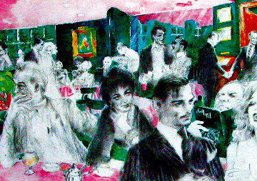 Polo Lounge Diptych 1980 Limited Edition Print - LeRoy Neiman Polo Lounge Diptych 1980 Limited Edition Print - LeRoy Neiman