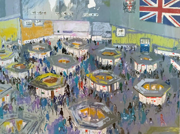 London Stock Exchange 1987 30x38 Super Huge Limited Edition Print - LeRoy Neiman London Stock Exchange 1987 30x38 Super Huge Limited Edition Print - LeRoy Neiman