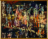 New York Skyline 1958 31x34 (Early) Original Painting by LeRoy Neiman - 1