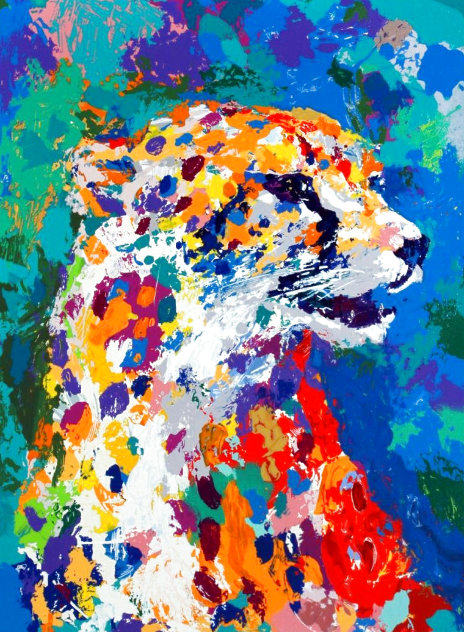Portrait of a Cheetah 2004 - Huge Limited Edition Print by LeRoy Neiman