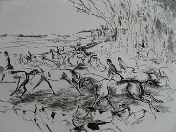Fox Hunt 1974 Limited Edition Print - LeRoy Neiman Fox Hunt 1974 Limited Edition Print - LeRoy Neiman