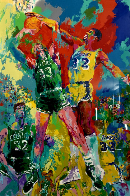 Magic Johnson and Larry Bird 1991 - Basketball Limited Edition Print by LeRoy Neiman