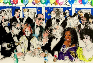 Celebrity Night At Spagos Limited Edition Print - LeRoy Neiman Celebrity Night At Spagos Limited Edition Print - LeRoy Neiman