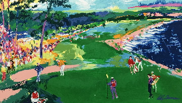 18th At Pebble Beach HS Poster Limited Edition Print - LeRoy Neiman 18th At Pebble Beach HS Poster Limited Edition Print - LeRoy Neiman