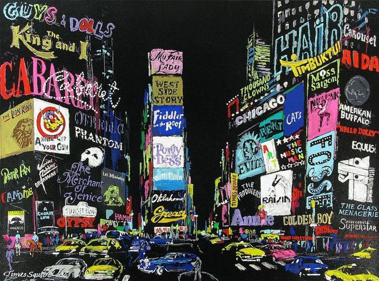 Lights of Broadway 2002 Limited Edition Print by LeRoy Neiman Lights of Broadway 2002 Limited Edition Print by LeRoy Neiman