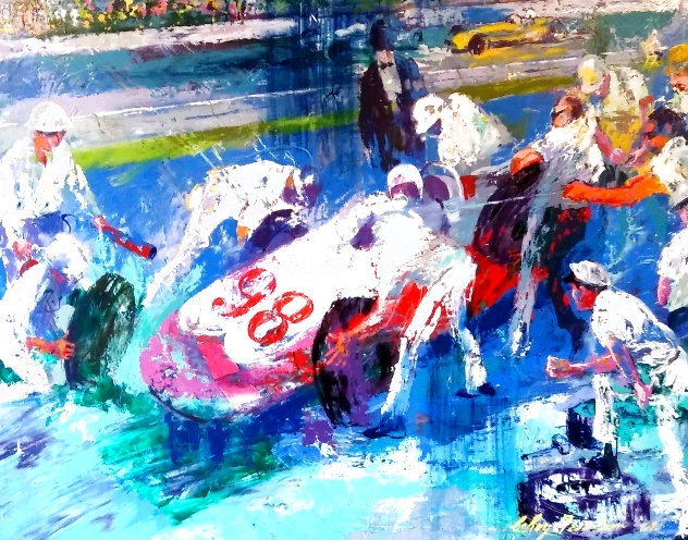 Indianapolis 500 Mile Race 1968 45x55 - Huge -  Parnelli Jones Original Painting by LeRoy Neiman