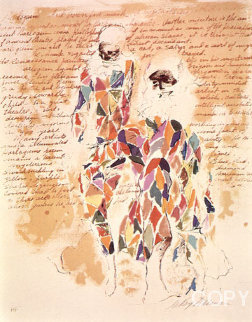 Harlequin with Text AP 1972  Limited Edition Print - LeRoy Neiman