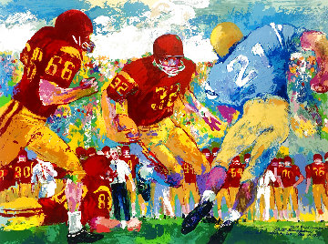 Cross Town Rivalry 1994 UCLA vs USC Hand Signed “OJ” Limited Edition Print - LeRoy Neiman Cross Town Rivalry 1994 UCLA vs USC Hand Signed “OJ” Limited Edition Print - LeRoy Neiman