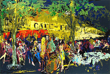 Cafe De Flore La Nuit 1980 Limited Edition Print - LeRoy Neiman Cafe De Flore La Nuit 1980 Limited Edition Print - LeRoy Neiman