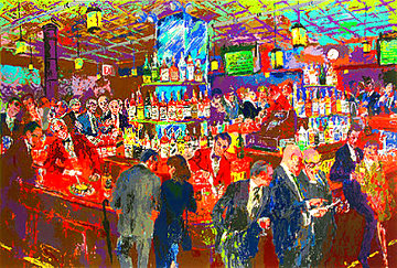 Harry's Wall Street Bar 1985 Limited Edition Print - LeRoy Neiman Harry's Wall Street Bar 1985 Limited Edition Print - LeRoy Neiman